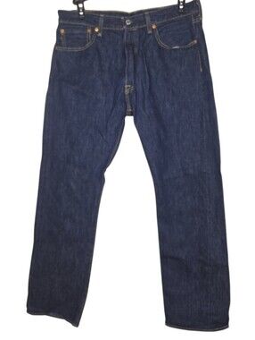Levi's Men's Dark Wash 501 Button Fly Jeans Size 34 Inseam 30